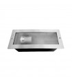 PITON E27 SPOT ENCASTRABLE IP44 RECTANGLE INOX 304