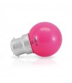 Ampoule LED bulbe rose B22 1W 230Vac