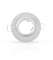 Support de spot rond blanc diamètre 86 mm